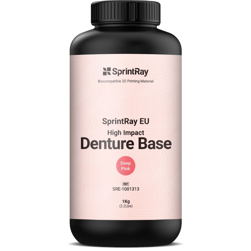 Résine SprintRay High Impact Denture Base - Shade Deep pink - 1kg Résine SprintRay High Impact Denture Base - Shade Deep pink - 1kg